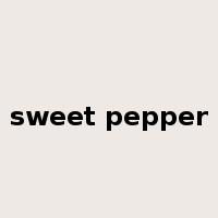sweet pepper是什么意思