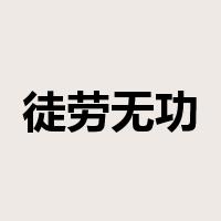 徒劳无功是什么意思