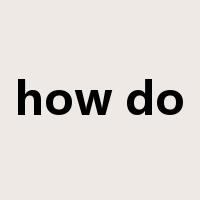 how do是什么意思