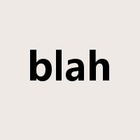 blah是什么意思