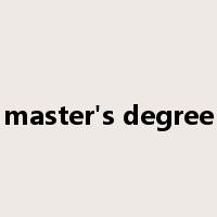 master's degree是什么意思