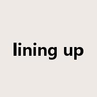 lining up是什么意思