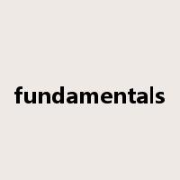 fundamentals是什么意思