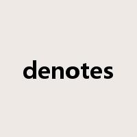 denotes是什么意思