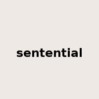 sentential是什么意思