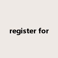 register for是什么意思