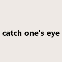 catch one's eye是什么意思