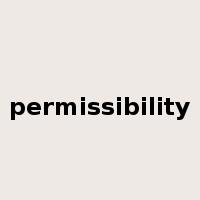 permissibility是什么意思