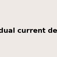 residual current device是什么意思