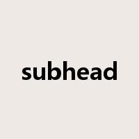 subhead是什么意思