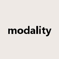 modality是什么意思