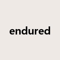 endured是什么意思