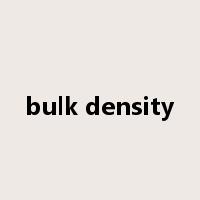 bulk density是什么意思
