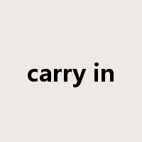 carry in是什么意思