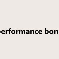 performance bond是什么意思