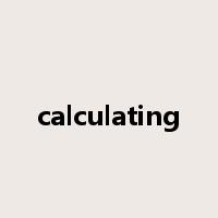 calculating是什么意思