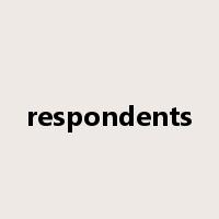 respondents是什么意思