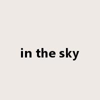 in the sky是什么意思