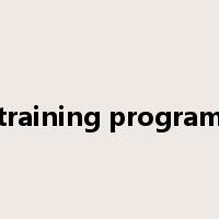 training program是什么意思
