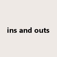 ins and outs是什么意思
