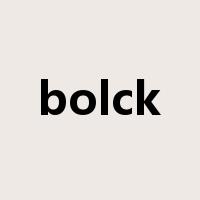 bolck是什么意思