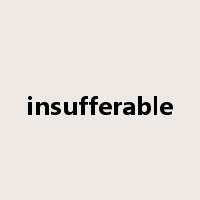 insufferable是什么意思