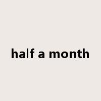half a month是什么意思