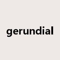 gerundial是什么意思