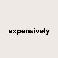 expensively是什么意思