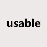 usable是什么意思