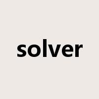 solver是什么意思