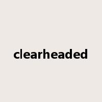 clearheaded是什么意思
