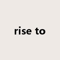 rise to是什么意思