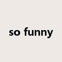 so funny是什么意思
