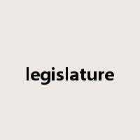legislature是什么意思
