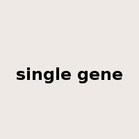 single gene是什么意思