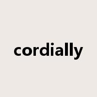 cordially是什么意思