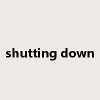 shutting down是什么意思