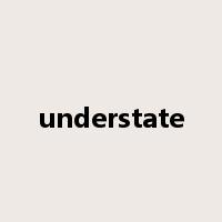 understate是什么意思