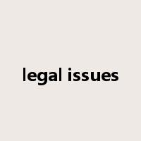 legal issues是什么意思