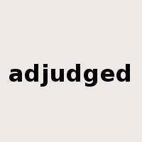 adjudged是什么意思
