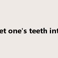 get one's teeth into是什么意思