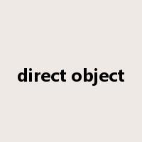 direct object是什么意思