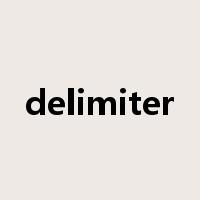 delimiter是什么意思