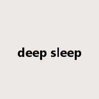 deep sleep是什么意思