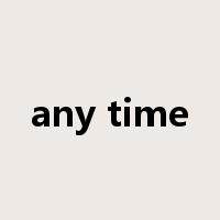 any time是什么意思