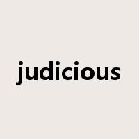 judicious是什么意思