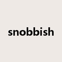 snobbish是什么意思