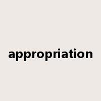 appropriation是什么意思