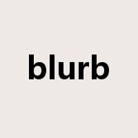 blurb是什么意思
